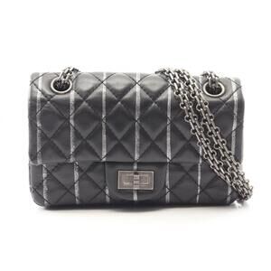Chanel 2.55 Mini Matelassé Shoulder Bag/Handbag, Lambskin Leather, Women's, B...